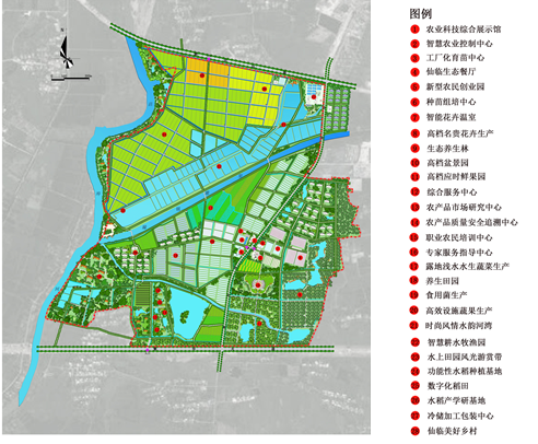 合肥仙临现代农业科技园妄想平面图